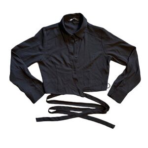 Zara Black Button-Up Shirt